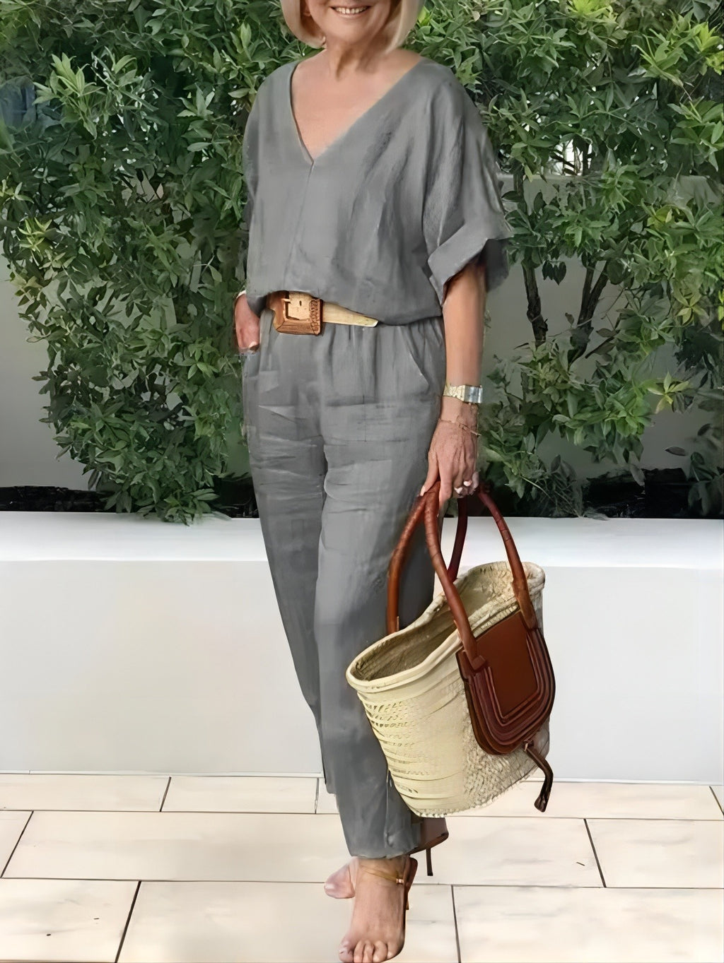 👗 Compleu damă de vară din in și bumbac, lejer și respirabil