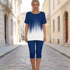 👕👖Set de vară din bumbac, cu imprimeu la modă